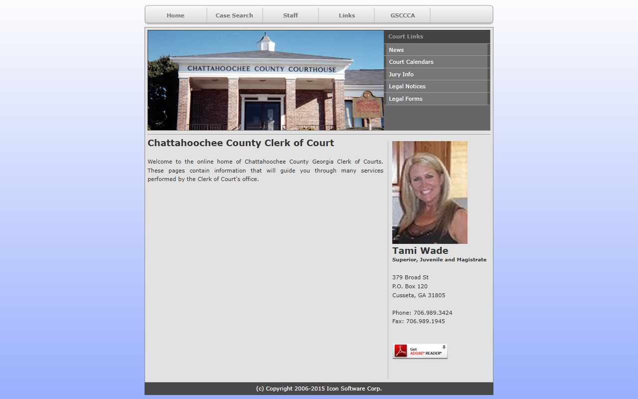 Chattahoochee County court records after arrest Clerk of Court homepage